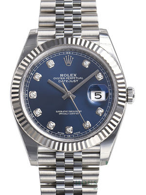 ロレックススーパーコピー デイトジャスト４１ 126334G ブルー 最も精巧な時計N級品ロレックススーパーコピーです