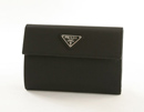 プラダスーパーコピー テスート 二つ折財布 ブラック M510 カーフレザー、ナイロン