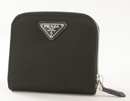 プラダスーパーコピー テスート 二つ折財布 ブラック カーフレザー、ナイロン 1M0522